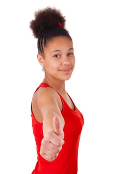 Afro-American young woman with afro hair