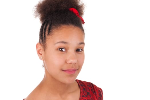 Afro-American young woman with afro hair