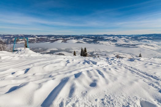 Image of Carpathian mountains in winter