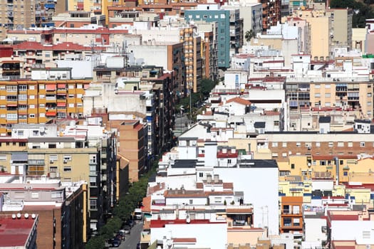 Malaga in Andalusia, Spain. Cityscape and architecture.
