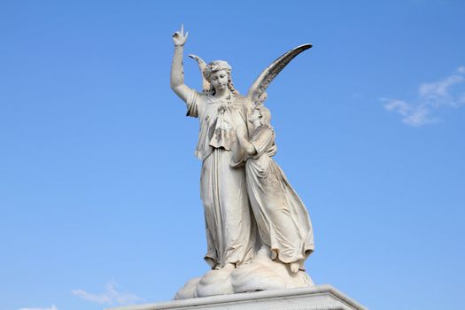Cuba - angel statue in the cemetery of Cienfuegos.