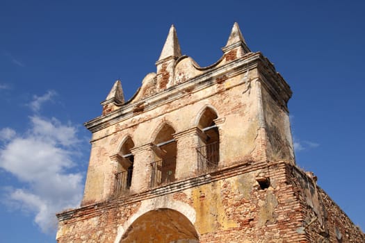 Trinidad, Cuba - old ruined military hospital. Destroyed architecture.