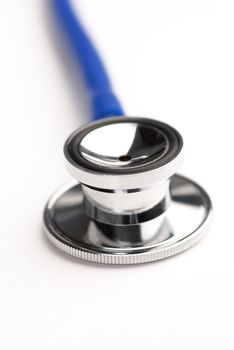 stethoscope in close-up focus point on nearest part