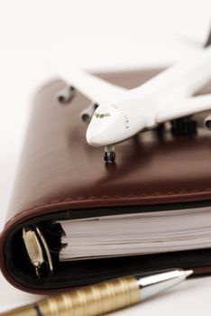 concept, focus point on nearest part of airplane