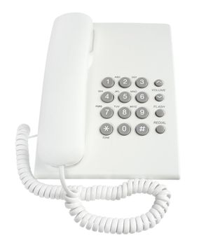Telephone on a white background.