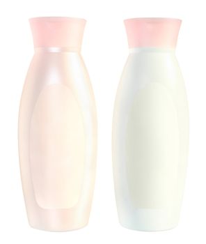 Cosmetic means for a white background.