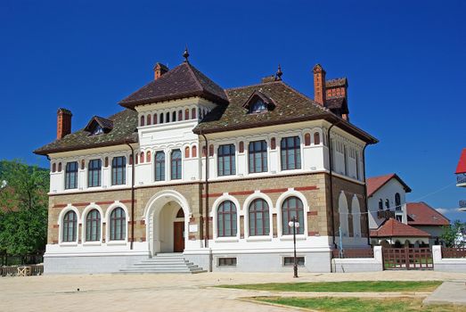 Baroque building, art gallery and museum In Piatra Neamt, Romania