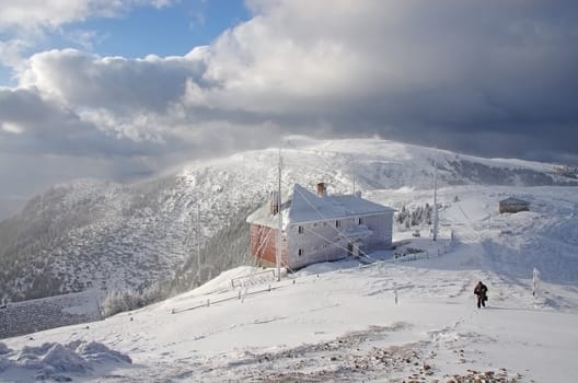 Winter landscape in romanian Carpathians
