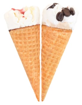 The ice-cream on white background.