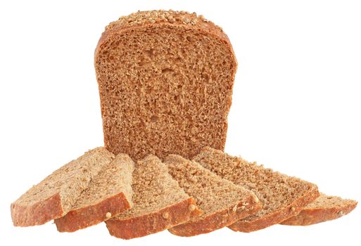 Bread on a white background.
