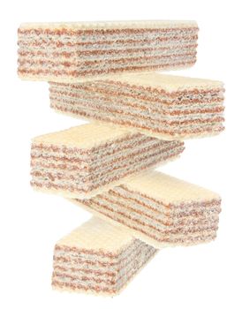 Wafers on a white background
