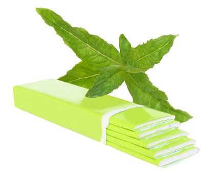 Gum on a white background