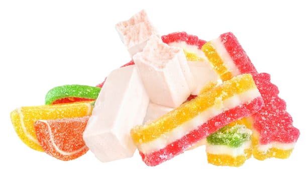 Candy on a white background.