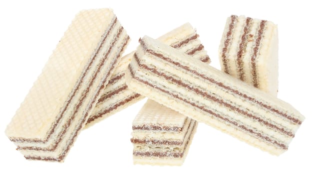 Wafers on a white background