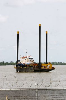 Small Oil platform offshore