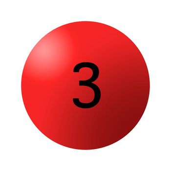 Lotto balls isolated against a white background