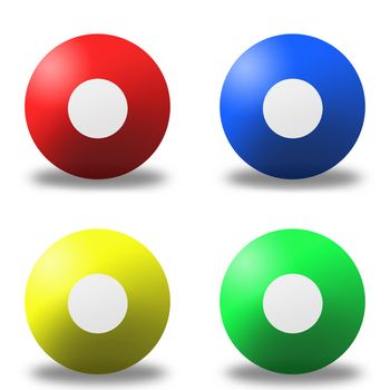 Lotto balls isolated against a white background