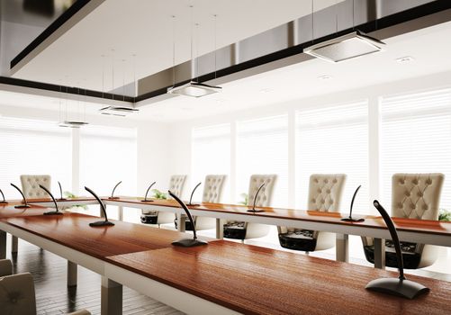 conference room interior 3d render