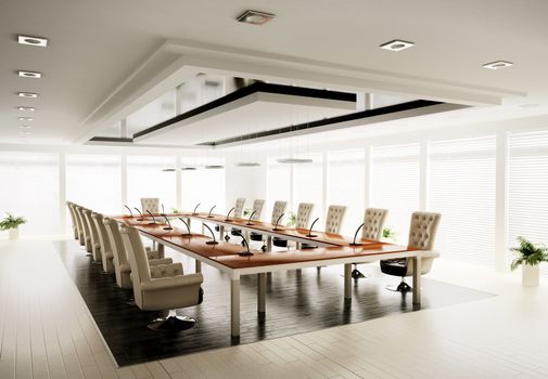 conference room interior 3d render