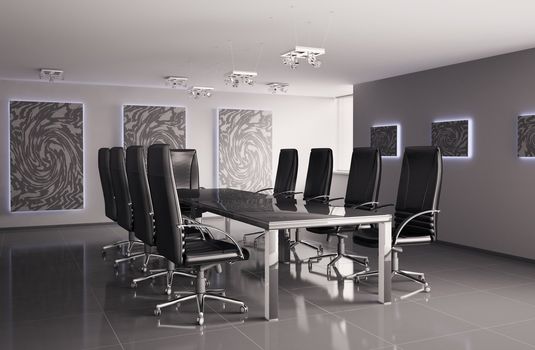 conference room interior 3d render