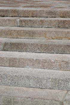 Granite stone stairs closeup in sunny day as background