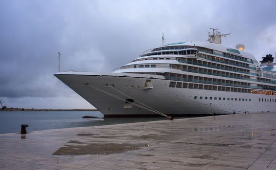 View of a ship in the Trapani port