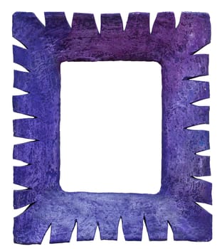 Close up of a purple frame isolated on white background