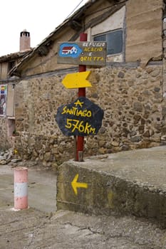 Sign of Way of St. James in Spain