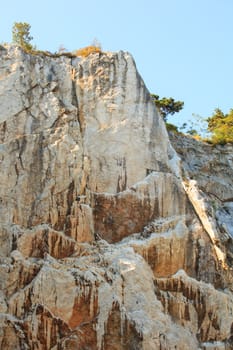 View of Sistiana rock near Trieste, Italy