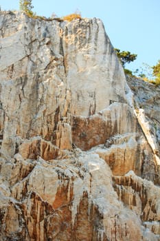 View of Sistiana rock near Trieste, Italy