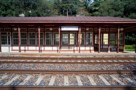 View of ancient Miramare railroad station, Trieste