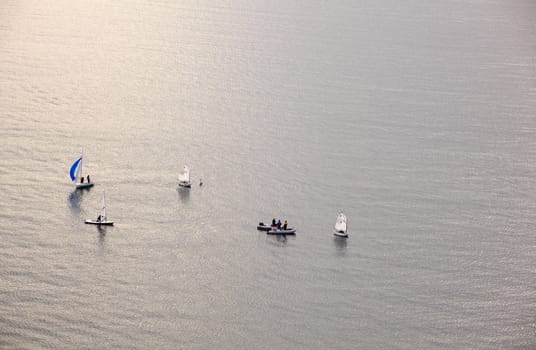 A lot of sailboats on the Trieste sea