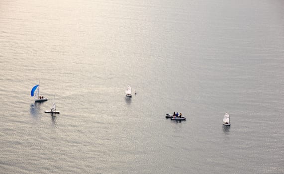 A lot of sailboats on the Trieste sea