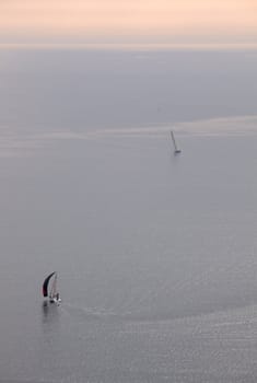 A lot of sailboats on the Trieste sea