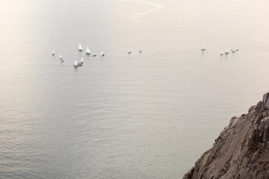 A lot of sailboats on the Trieste sea