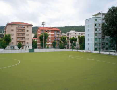 Green grass of a Soccer field