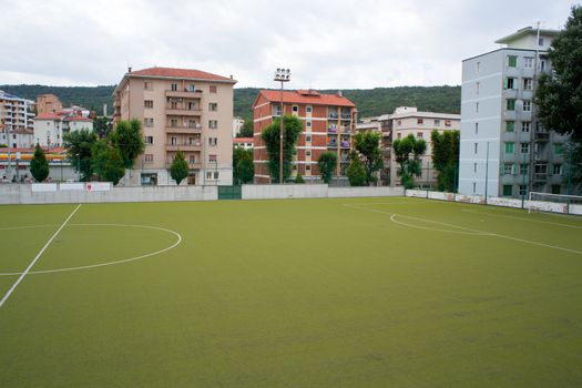 Green grass of a Soccer field