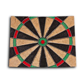 Map of Wyoming, filled with a dartboard with bullseye
