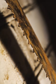 metal saw blade. Abctract photo. work tools