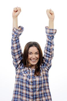 Winning success woman happy ecstatic celebrating being a winner