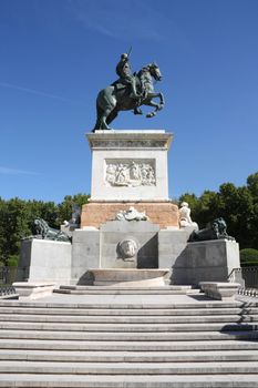 Madrid, Spain - equestrian monument of King Philip IV