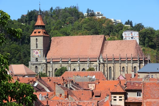 Brasov, town in Transylvania, Romania. Famous Black Church.
