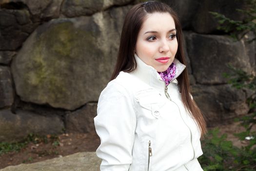 portrait of a beautiful young woman in Prague