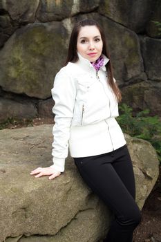 portrait of a beautiful young woman in Prague