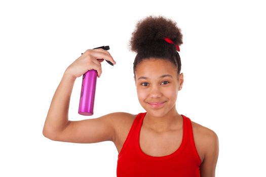 Afro-American young woman with afro hair