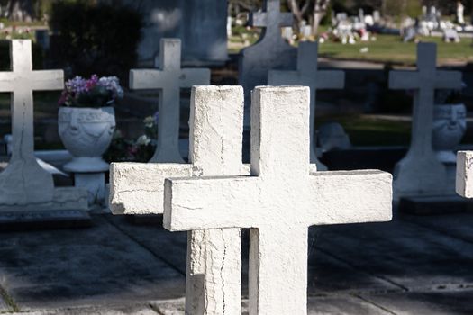 Grave Markers at San Carlos Cemetery.