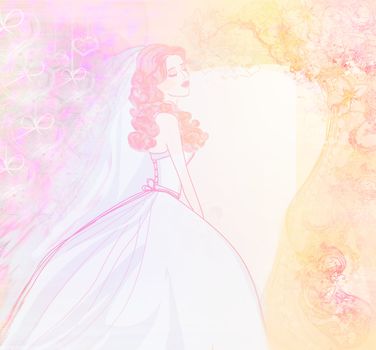 Beautiful bride card