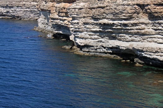 rocky coast of Black Sea in Crimea