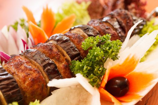 kebab on skewers 