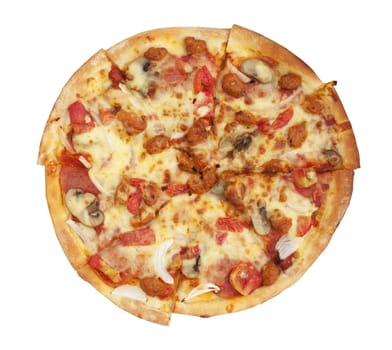 Pizza isolated with white back ground